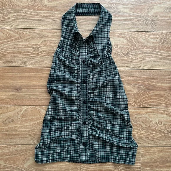 [ganni] NWT 2pc seersucker halter top and kick flare pants set - Picture 12 of 16